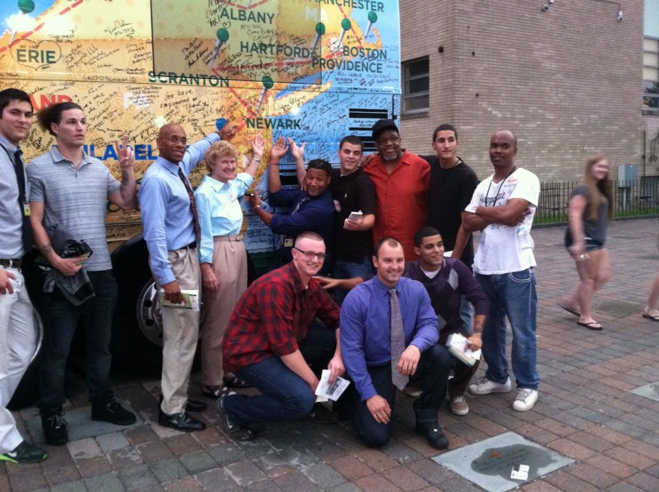 Richelle with men from Integrity in Newark, NJ